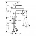 Змішувач для умивальника Hansgrohe VERNIS BLEND 71550000 - Фото 1